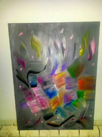 Visage sous une forme colorés